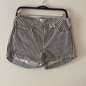 Black and white shorts